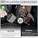 Amiss 2PCS Seat Belt Buckle Holder, Universal Silicone Rear Seat Belt Booster & Fixer for Easy Access, Keeping Receptacle Upright, Car Interior Accessories-Fits Most Cars (Gray)