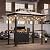 Aoxun Grill Gazebo 8 x 5FT, Outdoor Barbecue Gazebo with Double Polycarbonate Top, Aluminum Grill Canopy with Shelves for Patio, Garden, Lawn