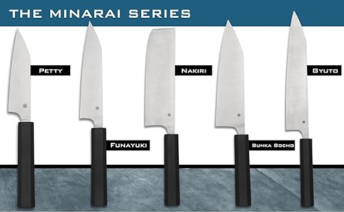 Miniatura 6 de Spyderco Murray Carter - Cuchillos de cocina premium con hoja de acero inoxidable y asas Wa-Style G-10, PlainEdge