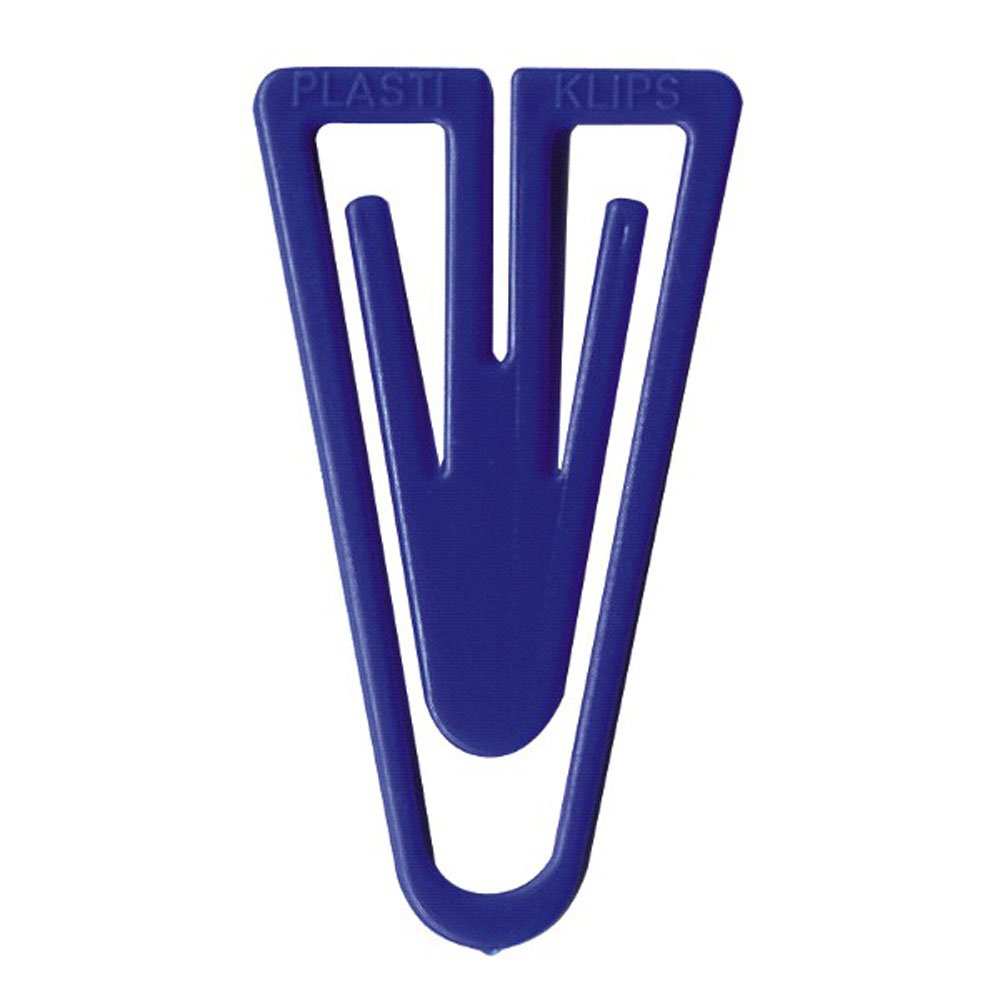 Laurel Büroklammer Plastiklips, PS, 60 mm, Beutel, blau