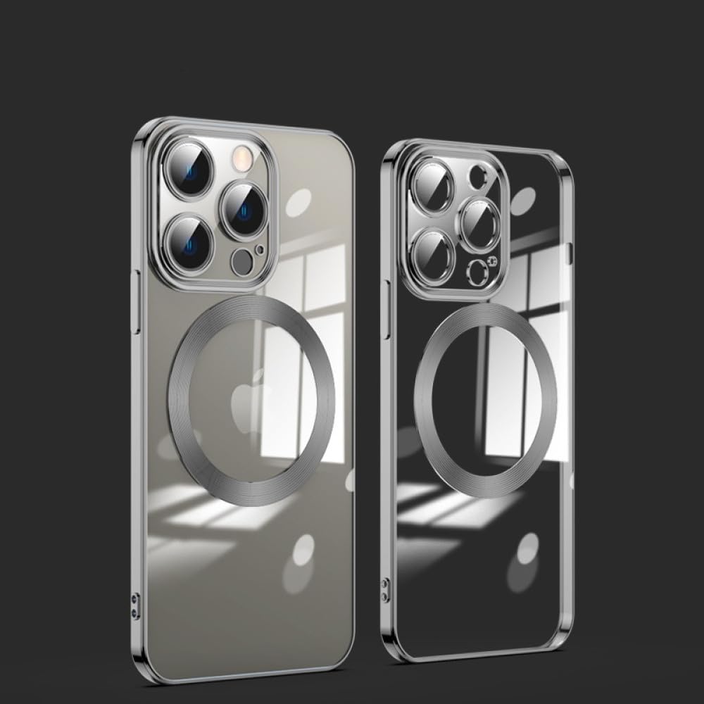Coque antichoc iPhone 14 transparente magnétique en TPU souple renforcé et dos transparent