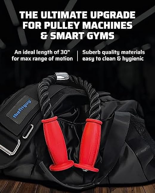 Ergonomic Tricep Rope | 30¡± Non-Slip Cable Attachment | Wrist Pressure Relief | Grip Strength & Forearm Activation | Home & Commercial Gym Accessory | for Cable Machine & Smart Gym