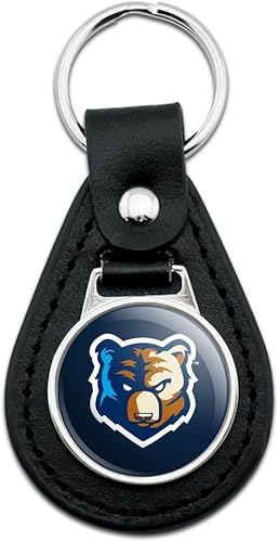 GRAPHICS & MORE Bob Jones University Primary Logo Black Leather Keychain