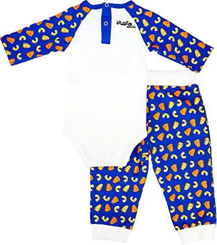 Pavilion Gift Company Sweet Dreams are Made of Cheese-6-12 Mac 'n' Cheese Baby Bodysuit & SWEA, Blue, 6-12 Months4