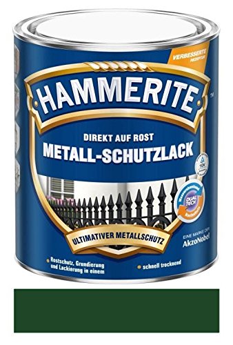 2,5 L Hammerite direttamente sulla ruggine del metallo Vernice Protettiva Verde Scuro, lucido