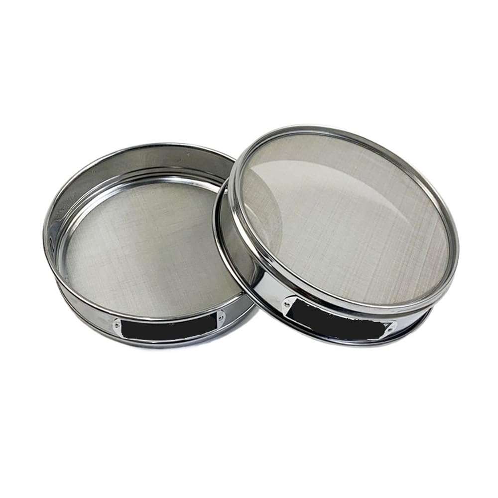 Filtro de harina Tamiz de prueba acero inoxidable for laboratorio, diámetro 30 cm, agujero redondo, apertura tamiz harina 0,075-2 mm, 1 unidad(0.075mm)