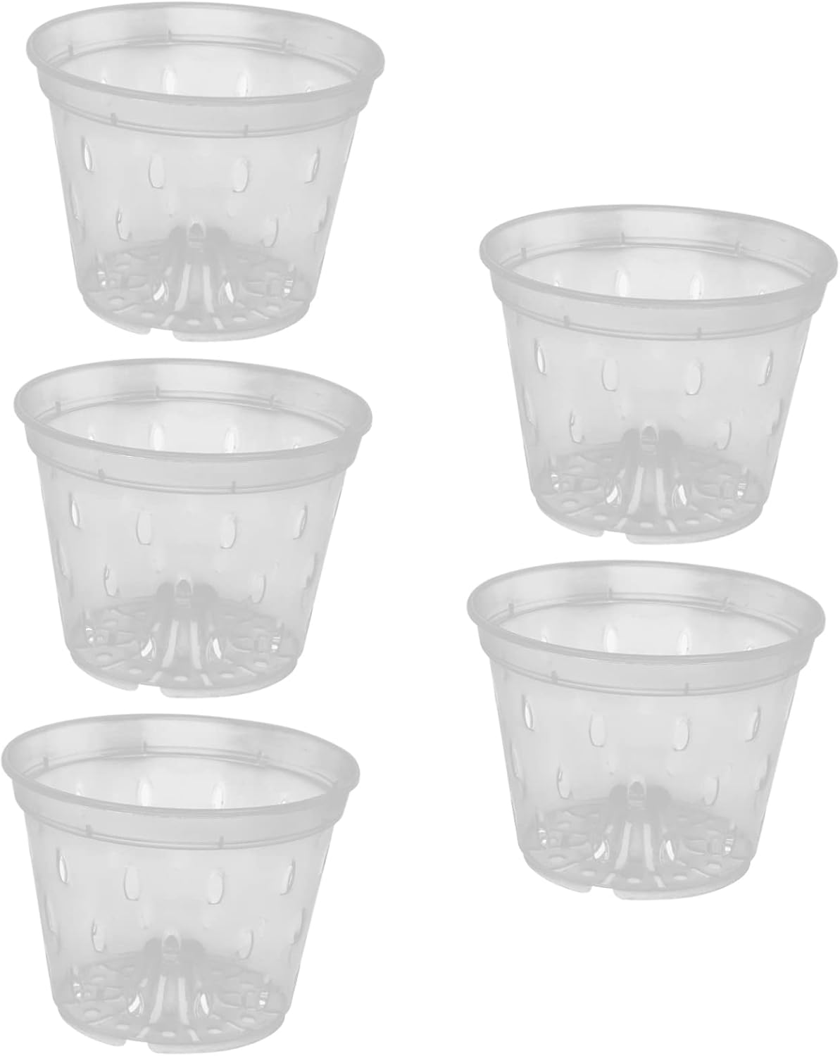 PAREKS 15 pcs Phalaenopsis Nursery Cup Pot for Plants Indoor Orchid Planter Clear Flower Pot Plastic Plant Pot Plastic Seedling pots Clear Plant pots Growing pots Small Flower pots vase/1930