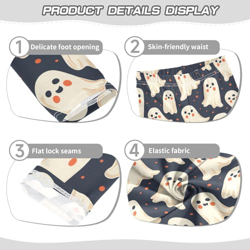 Girls Leggings Halloween Cute Ghost Soft Toddler Leggings for Girls Kids Pants Size 4T-10T3