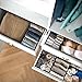 SIMPLE HOUSEWARE Foldable Drawer Organizer for Clothes/Underwear/Panty/Onesie Stocking Bin, Set of 12, Black