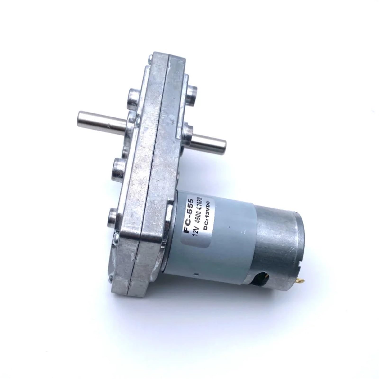 FC-555/550 DC 3V-30V Drehmoment-Getriebemotor 10N.m 6V12V24V Doppelwellen-Elektro-Knoblauchschneidermotor(Rated 12V,6rpm)