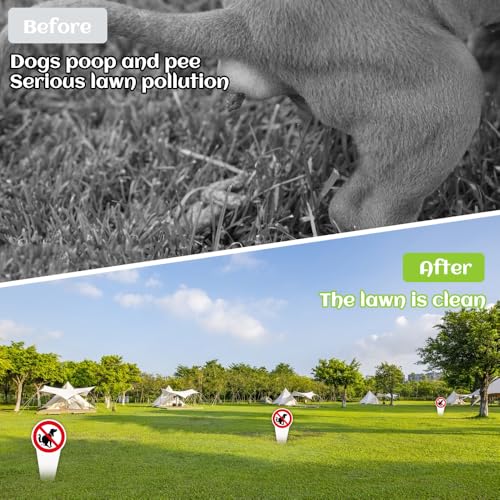 SGZIOO 4 Stück Kein Hundeklo Schild Steckschild, 30 x 15 cm, Schild Hunde Kacken Verboten, schild Kein Hundeklo aus PVC, Wetterfest UV-Schutz, Beidseitig Bedruckt