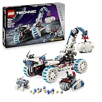 LEGO Technic Lunar Outpost Moon Rover Space Vehicle - Interactive STEM Toy with a Crane & Solar Panels - Robot Model - Birthday Gift for 10+ Year Old Boys & Girls - 42211