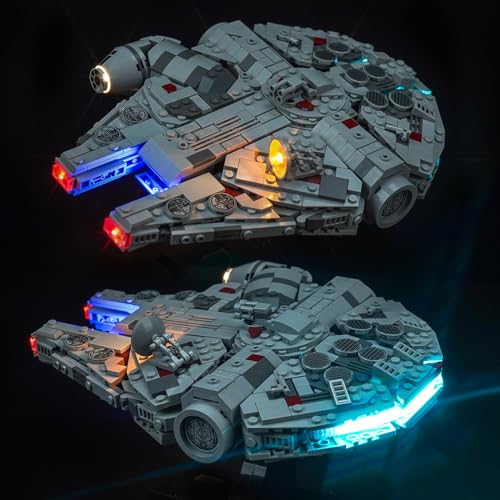 Kit d'éclairage LED compatible avec Lego 75375 Millennium Falcon (pas de modèle), kit d'éclairage décoratif compatible avec Lego Millennium Falcon Jouets créatifs