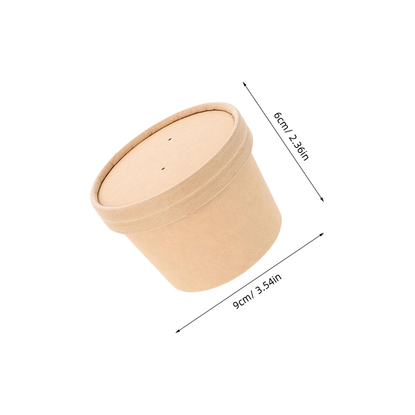 Set da 10 Coppette Gelato Carta 8oz Coperchio, Tazze Monoporzione per Gelati e Snack