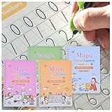 Magic Practice Copybook for Preschoolers, 4 Pack Comfy Kid Handwriting Set, Life Pigment Copy Book,...