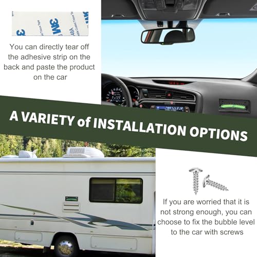 Rv Level Bubble 2-Pack, Bubble Level for Rv, Precision Leveling, Compatible with Adhesive, Camper,Trailer Leveling Bubble, Levels for Long-Lasting Use In Multiple Scenarios