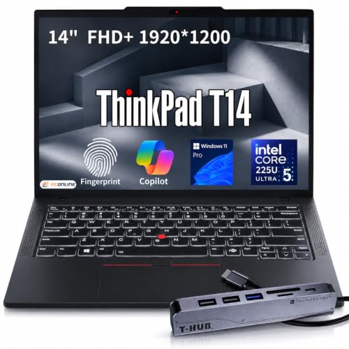 Image of Lenovo ThinkPad T14 Intel Core Ultra 5 225U Business AI Laptop, 32GB 512GB