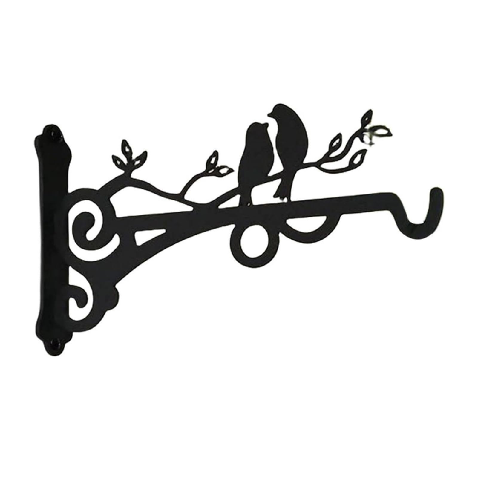 YUPLIODSX Hanging Basket Bracket Hanging Flower Basket Brackets Bird Home Decoration Garden Plant Hanger Hook Indoor Outdoor Garden Backyard(Black3)
