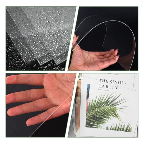 Image of TKOnline 14 PCS Plexiglass Sheets, 8 inch x 10 inch x 0.02 Clear PET Sheet Panels, Clear Acrylic Plastic Sheet for Picture Frame, Invitations, Poster Frames Plastic Board