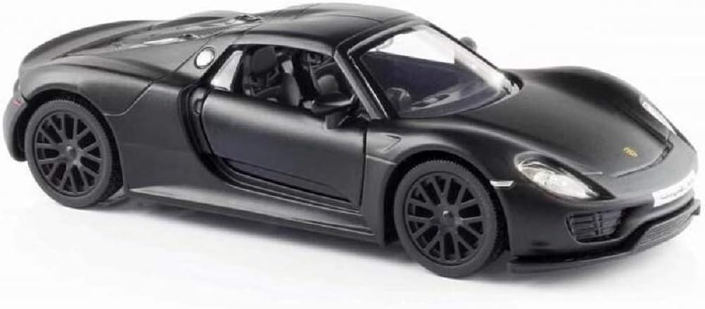 RMZ City Die Cast Black Porche 918 Spyder Scaled Model Car - Features Opening Doors by RMZ City