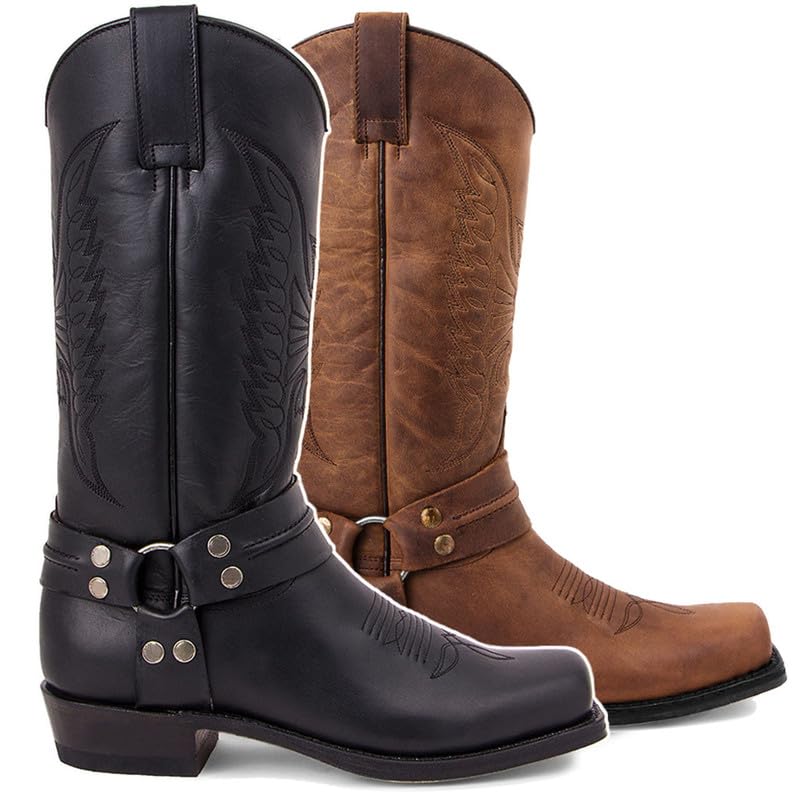 Men's traditional American flag casual British style thick sole wear-resistant thick heel suitable for spring and Fall high boots3