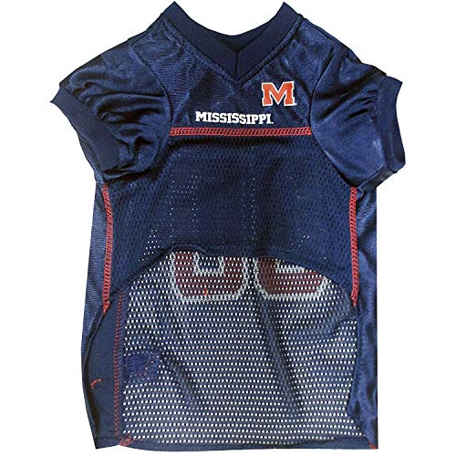 Image of Pets First Collegiate Mississippi Rebels Dog Mesh Jersey, Large