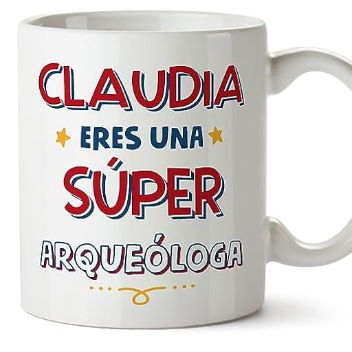 MUGFFINS Tazas Personalizadas para ARQUEÓLOGA mujer - En Español - Eres Súper - 11 oz / 330 ml - Regalo Personalizable original y divertido | Ya disponible en tu tienda friki favorita! En mundofriki.es!
