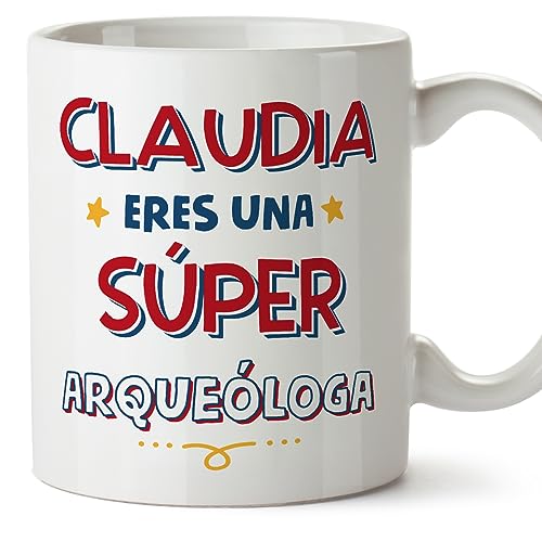 MUGFFINS Tazas Personalizadas para ARQUEÓLOGA mujer - En Español