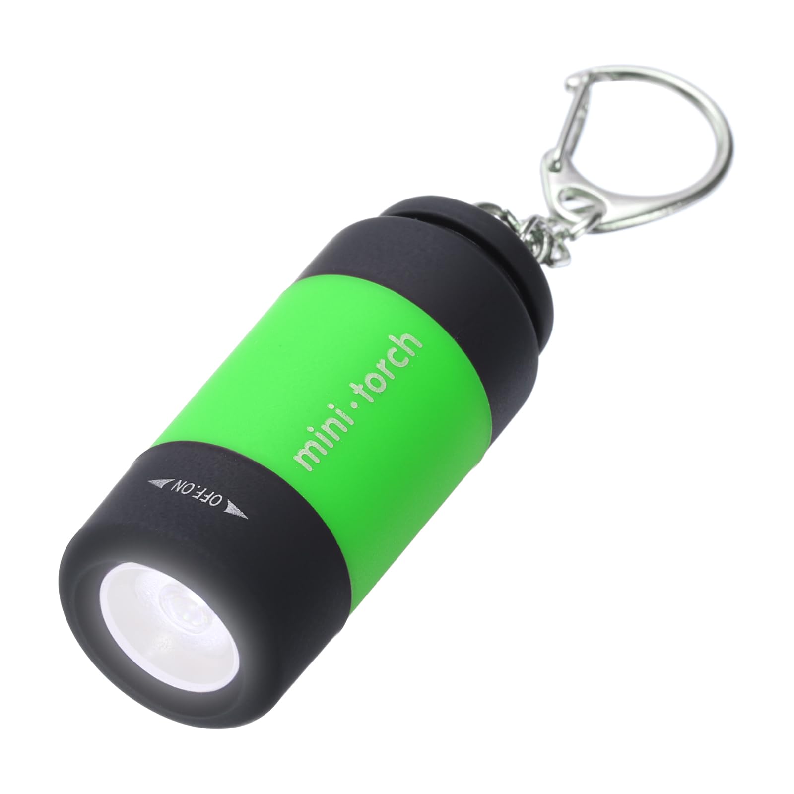 PATIKIL Mini Keychain Flashlight, Pocket LED Flashlight Portable Torch USB Rechargeable for Outdoor Camping Party Green