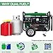 DuroMax XP4850EH Generator-4850 Watt Gas or Propane Powered-Electric Start-Camping & RV Ready, Dual Fuel Portable Generator, Green