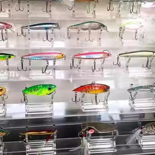 Présentoir de leurres de pêche stable en acrylique compact