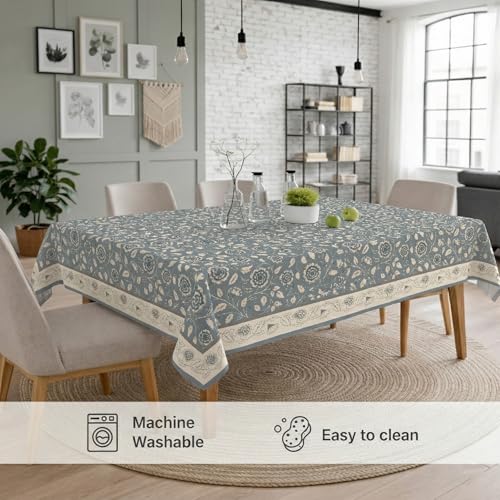 Image of STITCHNEST 'Tavola Luxe Series' Dining Table Cover 60x90 Inches | 6 Seater - 8 Seater Rectangular Dining Table Cover | Premium Fabric, Washable & Colour Fast