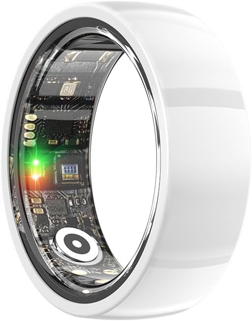 Smart Ring Health Tracker, Anillo Inteligente para Hombre, Health Rings for Women & Men, Long Lasting Batteries Sleep Ring, Waterproof Fitness Tracker (Ceramic White, 9#) Smart Ring Health Tracker, Anillo Inteligente para Hombre, Health Rings for Women & Men, Long Lasting Batteries Sleep Ring, Waterproof Fitness Tracker (Ceramic White, 9#)