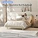FLEXISPOT Queen All-in-One Adjustable Bed with Linen Upholstered Bed Frame, Soft Cloud Bed with Head & Foot Incline, Adjustable Headboard, Thick Foam Padding, 10-Year Warranty, Easy Assembly