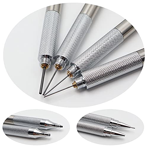 Ołówki, w pełni metalowe, mechaniczne, 0,5 mm/0,7 mm/0,9 mm/1,3 mm, automatyczne, do pisania, skanowania, artykuły papiernicze (czerwone) (czerwone)