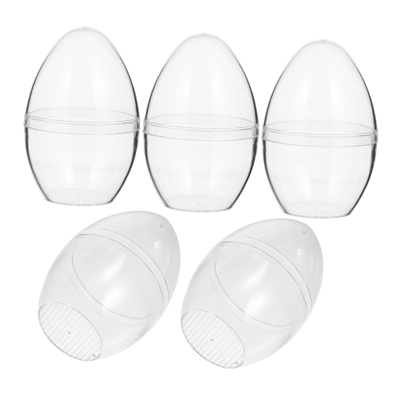 Gadpiparty 5 Pezzi di Uova di Pasqua Trasparenti in Plastica Riempibili, Palline Trasparenti A Forma di per Lavoretti, Bomboniere Pasquali, Decorazioni per La Casa E attività di Caccia