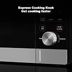 Galanz Four à micro-ondes ExpressWave avec technologie d'onduleur breveté, réchauffage des capteurs, 10 Niveaux d'alimentation variables, Knob de cuisson express, 1100W 1.6 Acier inoxydable Cu Ft GEWWD16S1SV11
