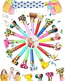 Conception Haut De Gamme : les ouvertures brevetées ajustent l'intensité du flux d'air pour un jeu plus facile. Plus le flux d'air est fort, plus le sifflement est joyeux, créant facilement le moment culminant de la fête