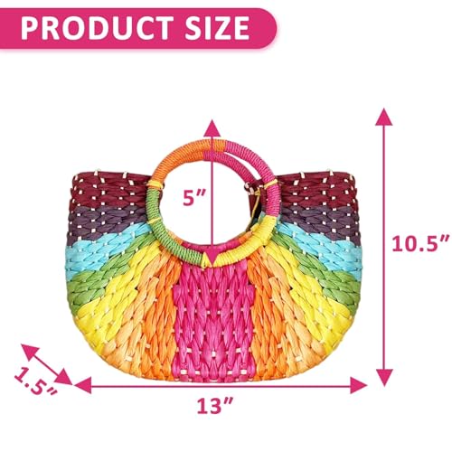 Bolso Tote de playa tejido para mujer miniatura 4