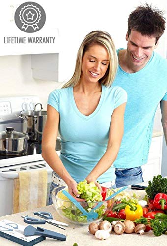 Wamery Kitchen Scissors Heavy Duty - Cut Through Meat, Poultry, Seafood, Veggies, Pizza - Stainless Steel Kitchen Shears with Magnetic Holder for Fridge