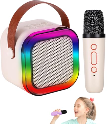 Image of Bestie toys Rechargeable Karaoke Mic with Speaker for Singing | Wireless Mini Portable Bluetooth Speaker with Microphone & LED Lights | Birthday Gift for Kids Musical Toys for Boys, Girls and Adults