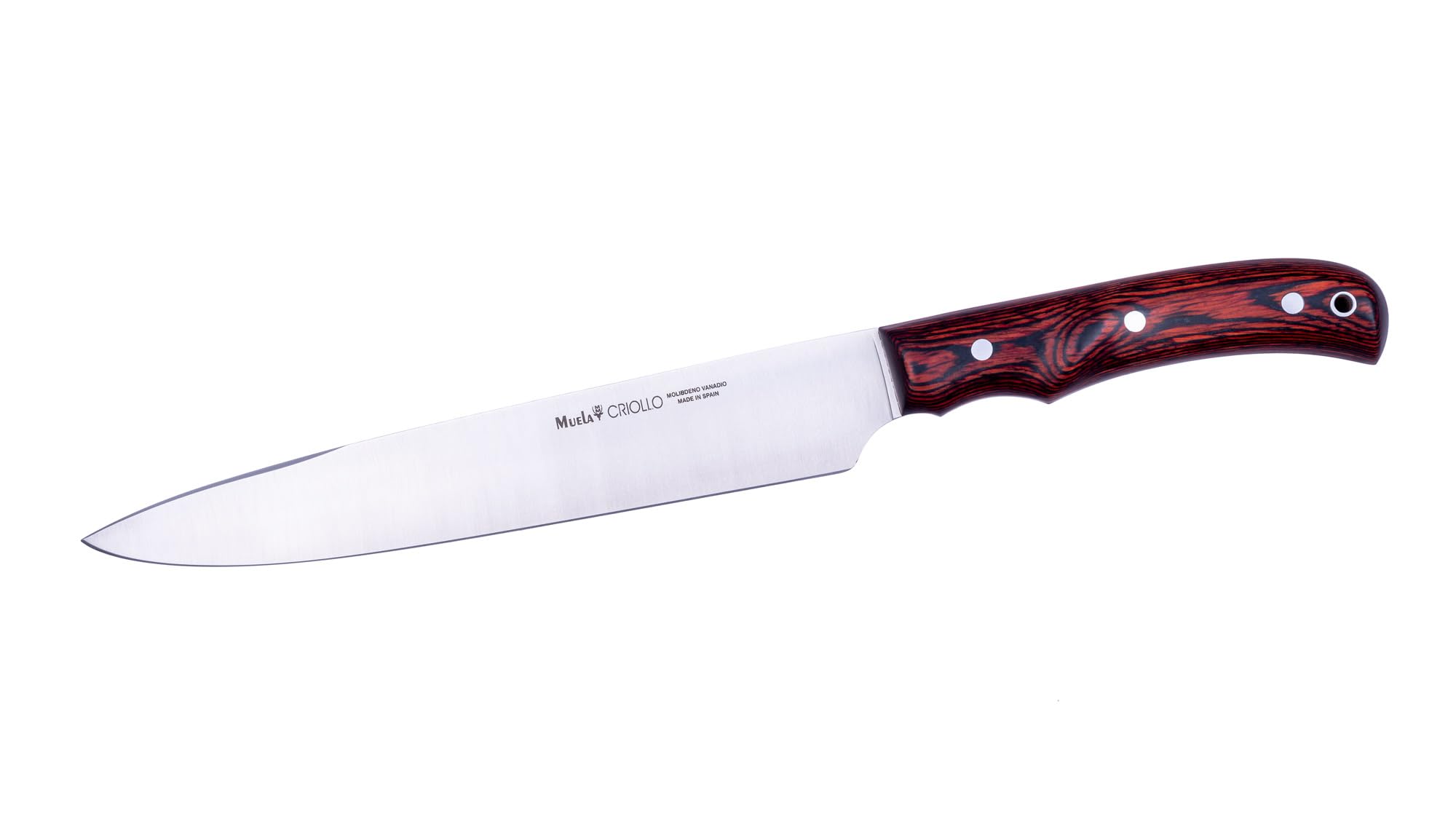 LO TRINCO YO Muela CRIOLLO- 20 R hoja de acero MoVa de 20 cm y empuñadura de madera de Coral para Caza, Pesca, Supervivencia y Bushcraft
