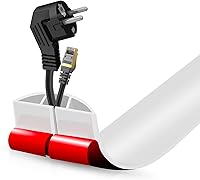 Vista 86 de Cubierta autoadhesiva para cables de suelo, gestión de cables de 3.3 pies, protector de tira de extensión para cables, evita tropiezos de cables