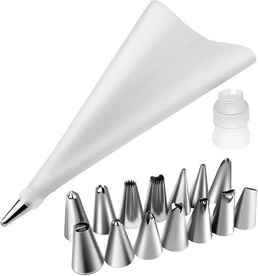 Piping Bags, Reusable Piping Bags and Tips Nozzle Set, Icing Cream