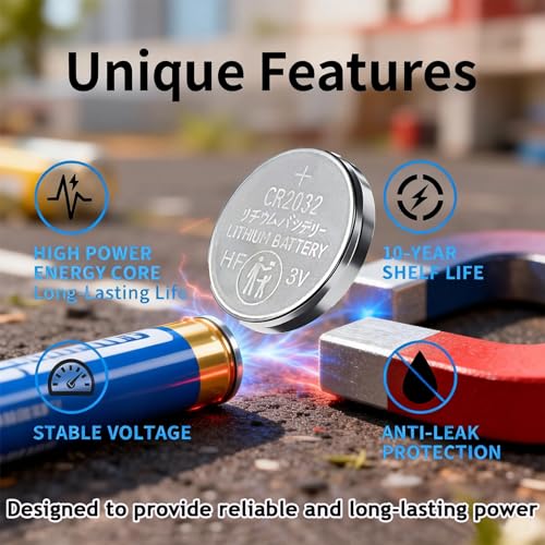 4Pack CR2032 Key Fob Battery