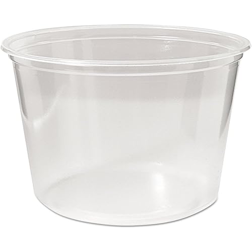 Fabrikal RD16 Recycleware Round Deli Container, 16 Oz, 4.6 Diameter X 3 H, Clear, Plastic, 500/carton