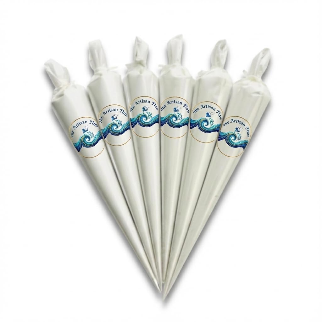 Premium White Ceramic Cones (Pack of 6, 120 g) | Ready-to-Use Wet Paste for Lippan Art, Rangoli, Mandana Art, Texture Art, Pottery, Liner, DIY Crafts & Festive Decoration-picture-22