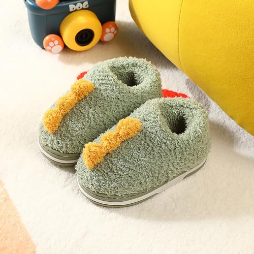 Toddler Kids Dinosaur Slippers Cute Animal Cartoon Shoes Girls Boys Warm Fleece Comfortable Winter Household Slipper3