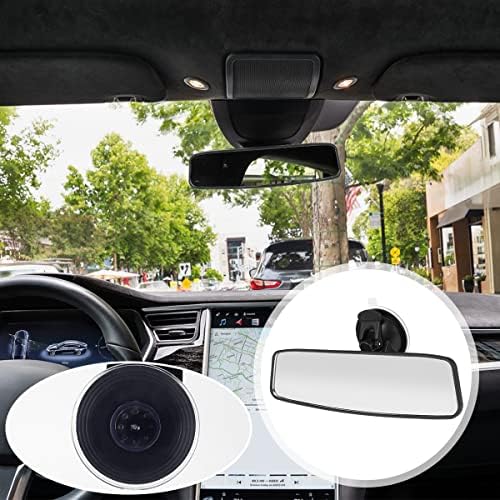 Car Rear View Mirrors with Suction Cup, Adjustable Wide-Angle Car Interior Mirror for Driving Test Instructor Reduces Blind Spots Clear Mirror for Car, SUV, CRV, Vans, Trucks