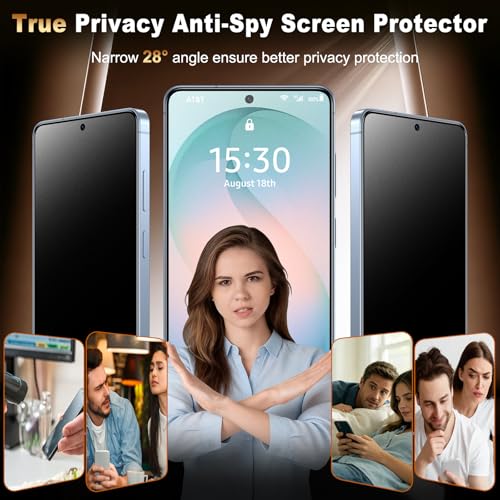 Image of UniqueMe 2 PACK for Samsung Galaxy S26 Plus Matte Privacy Screen Protector | Anti-Glare, Anti-Fingerprint, Fingerprint Unlocking, Easy Installation, Bubble-Free, 9H Hardness, Tempered Glass